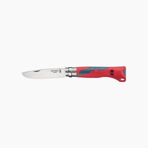 Navaja Opinel Modelo OUTDOOR Inox nº7 Color rojo con silbato - Imagen 1