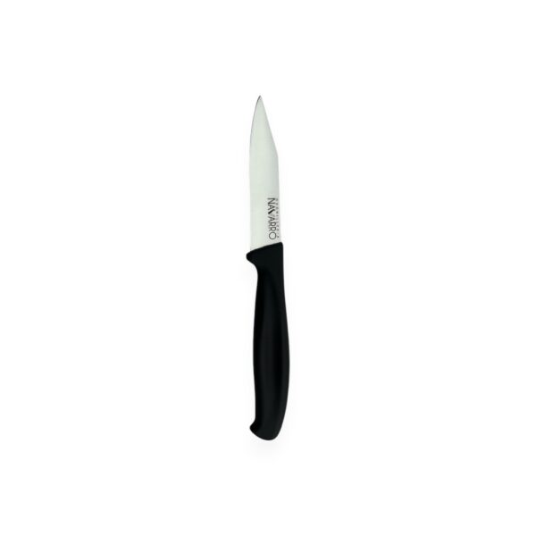 Cuchillo pelador Navarro de 8,5 cm con hoja de acero inoxidable y mango de ABS inyectado.