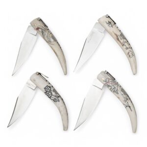 Navaja Juan Luis Vergara Punta de ciervo nº1 SCRIMSHAW - Imagen 3
