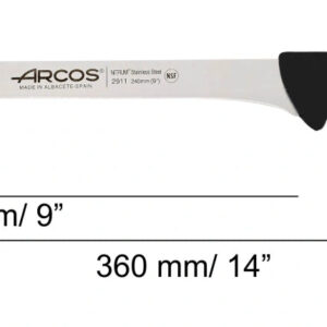 Arcos Cuchillo Jamonero Color negro Serie 2900 240 mm - Imagen 5