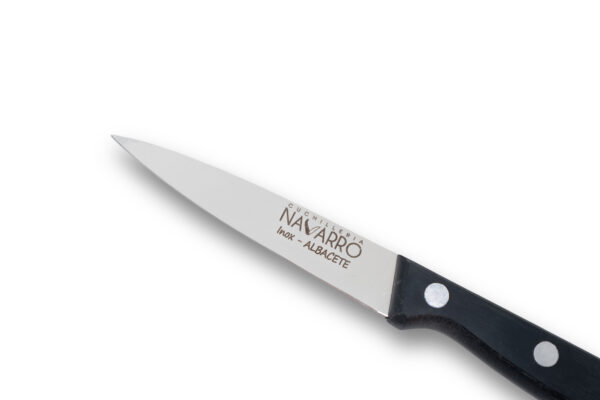 6,10 2 SUBIR Cuchillo pelador de acero inoxidable Cuchillería Navarro con mango negro.
