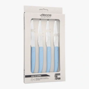 Juego 4 pzas. Cuchillo chuletero Arcos Azul Microserrado - Imagen 1