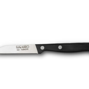 Cuchillo pelador de acero inoxidable Cuchillería Navarro con mango negro