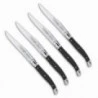 Set de 4 cuchillos chuleteros 3 Claveles Bistro con filo dentado y mango de ABS.