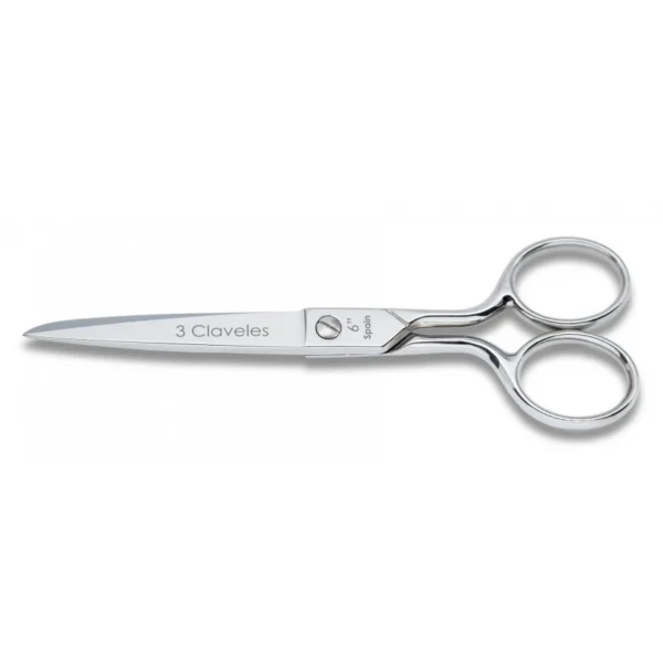 Tijera de costura 3 Claveles de 6 pulgadas para cortar telas con precisión.