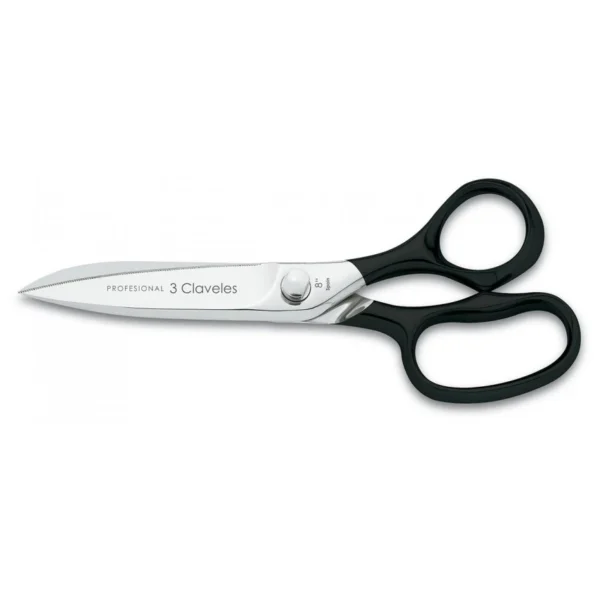 Tijera de tapicero 3 Claveles de 8 pulgadas con mangos ergonómicos y filo duradero.