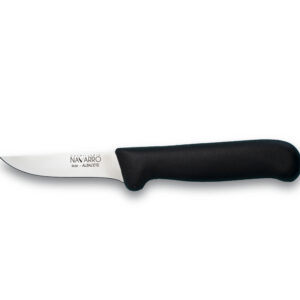 Cuchillo deshuesador pequeño de mango negro y hoja recta