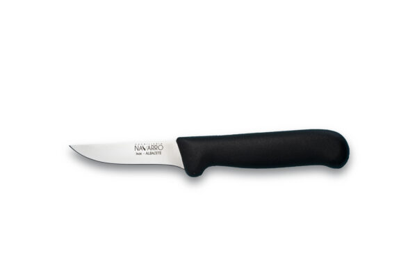 Cuchillo deshuesador pequeño de mango negro y hoja recta
