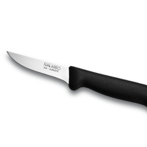 Cuchillo deshuesador pequeño de mango negro y hoja recta