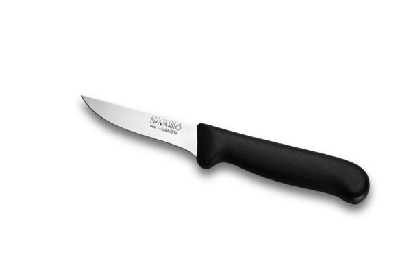 Cuchillo deshuesador pequeño de mango negro y hoja recta
