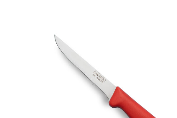 Cuchillo Deshuesador Profesional Navarro con Mango Rojo